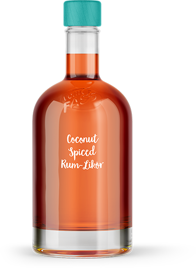 Coconut Spiced Rum-Likör in Hasenflasche