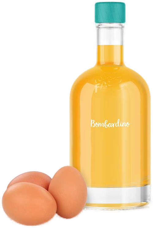 
                                Bombardino Likör mit Südtiroler Bergmilch und Ei
                            