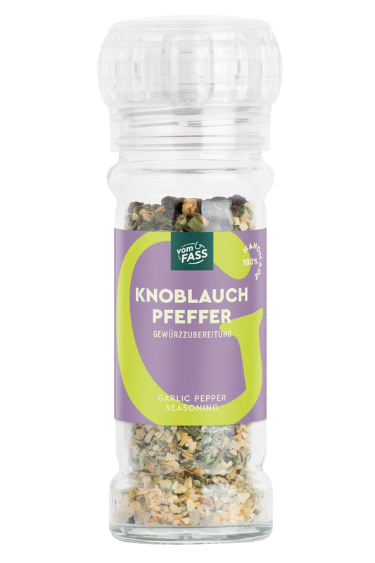 Knoblauchpfeffer in der Mühle