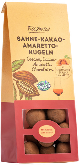 Sahne-Kakao-Amaretto-Kugeln