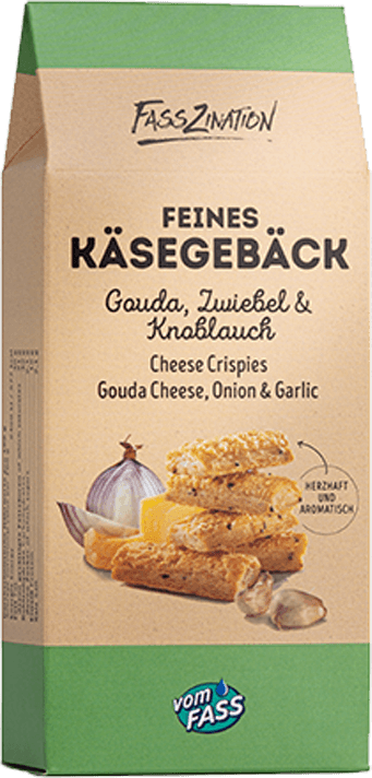 Käsegebäck Gouda, Zwiebel & Knoblauch