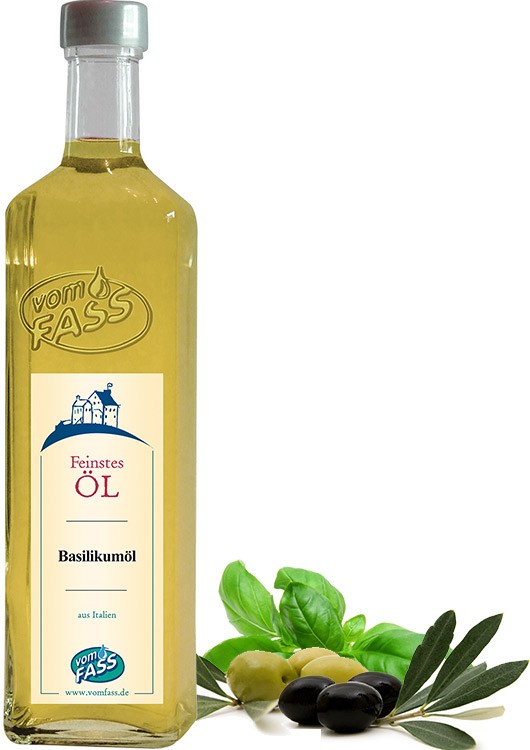 Natives Olivenöl extra mit  Basilikumextrakt 